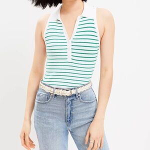 Loft Striped Polo Sweater Tank Top